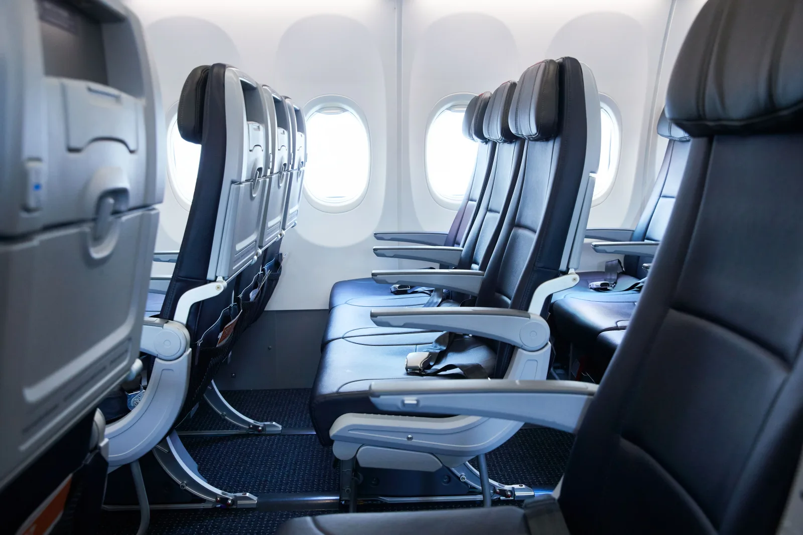 American Airlines narrow-body Main Cabin interior, representative of where most AAdvantage Loyalty Points are earned today.
