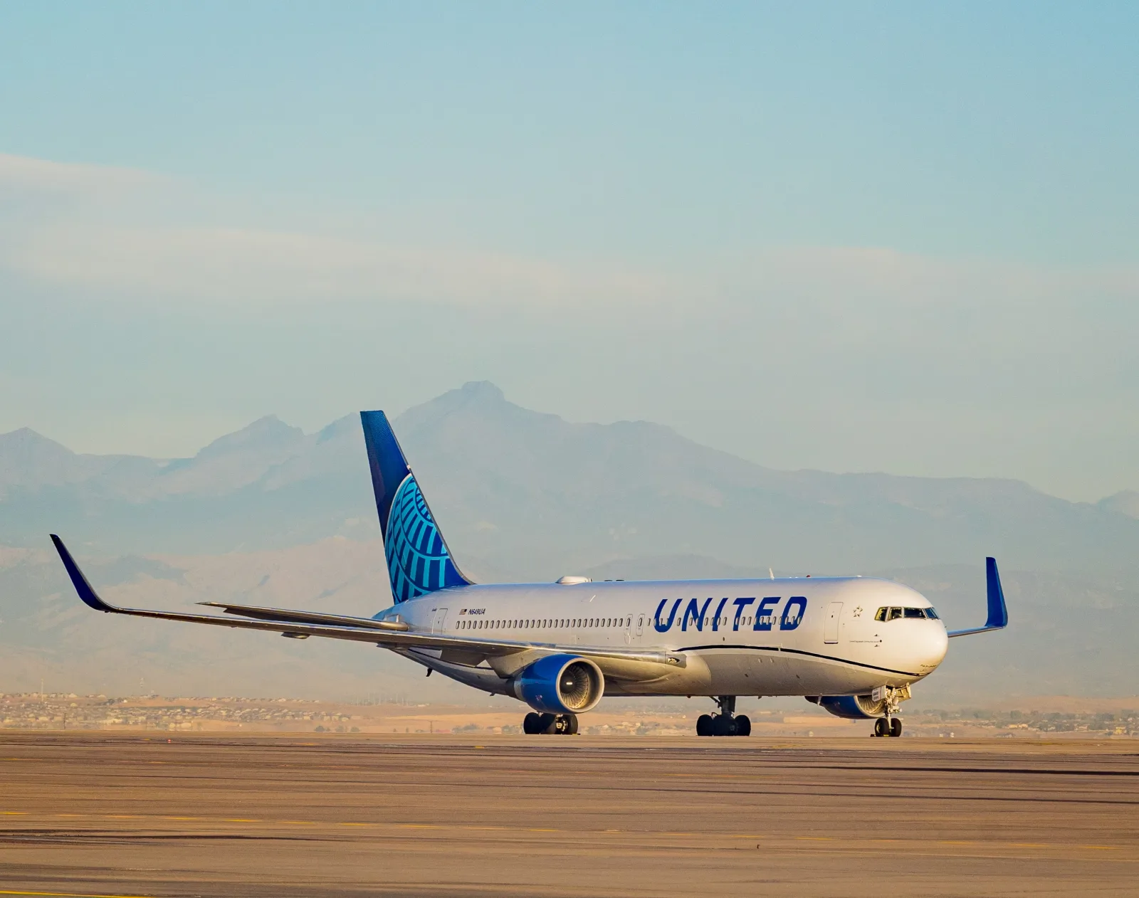 United Boeing 767-300ER long-haul widebody, used for MileagePlus Polaris redemptions.